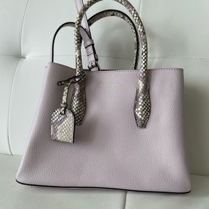 Kate Spade lavender with animal print, shoulder/ hand purse